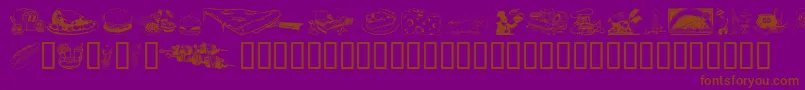 Culinary Art Font – Brown Fonts on Purple Background