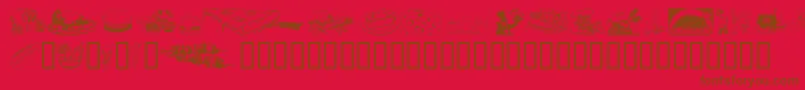 Culinary Art Font – Brown Fonts on Red Background