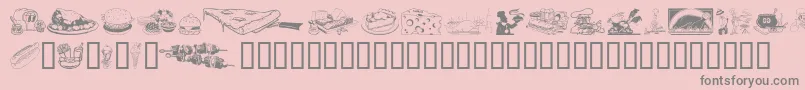 Więcej informacji o czcionce Culinary Art Czcionka Culinary Art – szare czcionki na różowym tle