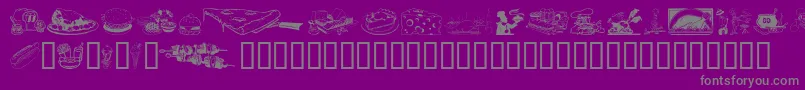 Culinary Art-Schriftart – Graue Schriften auf violettem Hintergrund