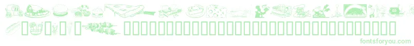 Culinary Art Font – Green Fonts on White Background