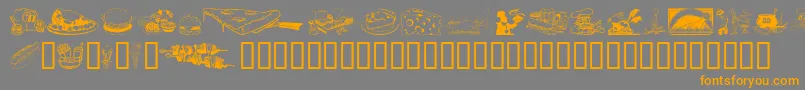 Police Culinary Art – polices orange sur fond gris