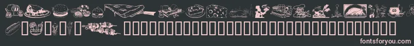Culinary Art Font – Pink Fonts on Black Background