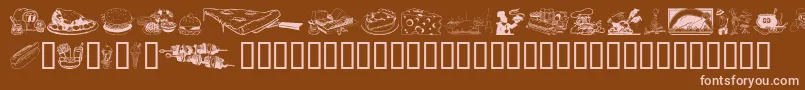 Culinary Art Font – Pink Fonts on Brown Background
