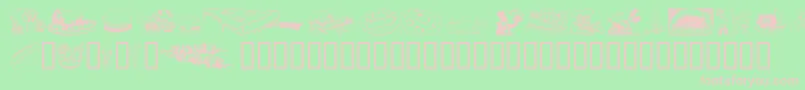 Culinary Art Font – Pink Fonts on Green Background