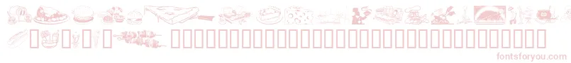 Culinary Art Font – Pink Fonts on White Background