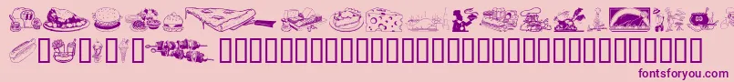 Culinary Art Font – Purple Fonts on Pink Background