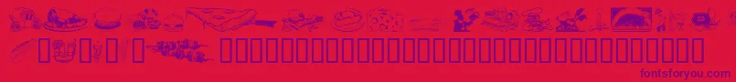 Culinary Art Font – Purple Fonts on Red Background