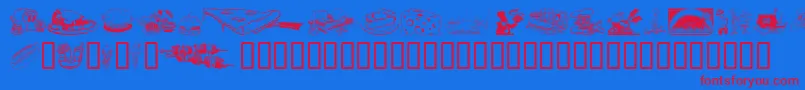 Culinary Art Font – Red Fonts on Blue Background