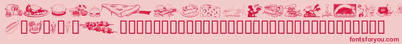 Culinary Art Font – Red Fonts on Pink Background