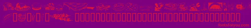Culinary Art Font – Red Fonts on Purple Background