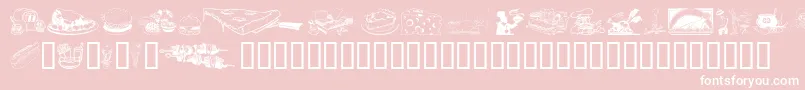 Culinary Art Font – White Fonts on Pink Background