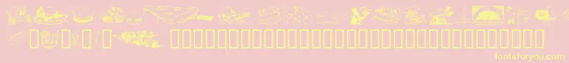Culinary Art Font – Yellow Fonts on Pink Background