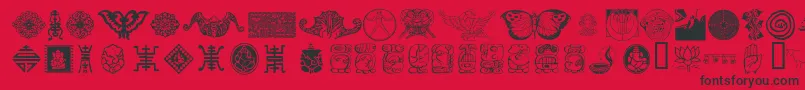 CULTI    Font – Black Fonts on Red Background