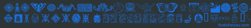 CULTI    Font – Blue Fonts on Black Background