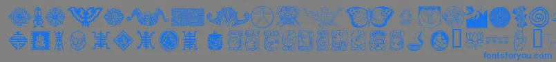 CULTI    Font – Blue Fonts on Gray Background