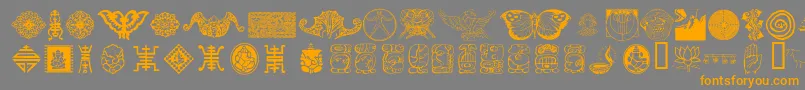CULTI    Font – Orange Fonts on Gray Background