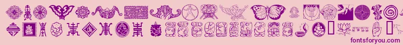 CULTI    Font – Purple Fonts on Pink Background