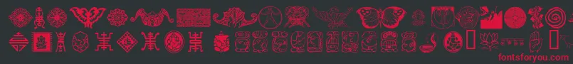 Шрифт CULTI    – красные шрифты на чёрном фоне