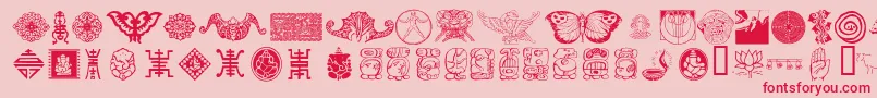 CULTI    Font – Red Fonts on Pink Background