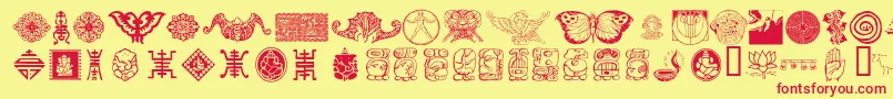CULTI    Font – Red Fonts on Yellow Background