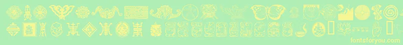 CULTI    Font – Yellow Fonts on Green Background