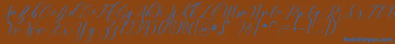 Шрифт Culture – синие шрифты на коричневом фоне