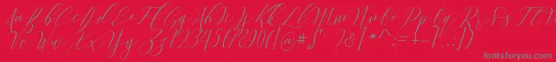 Culture Font – Gray Fonts on Red Background