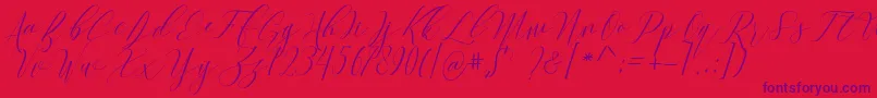 Culture Font – Purple Fonts on Red Background