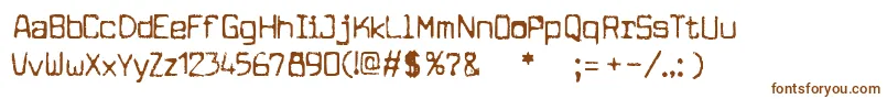 cuomotype-fontti – ruskeat fontit valkoisella taustalla