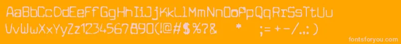 フォントcuomotype – オレンジの背景にピンクのフォント