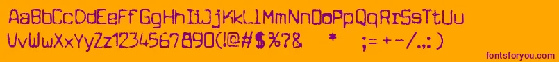 cuomotype Font – Purple Fonts on Orange Background