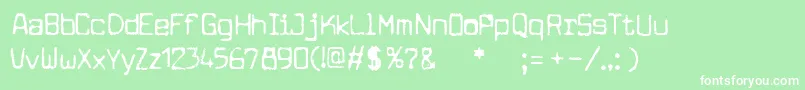 cuomotype Font – White Fonts on Green Background