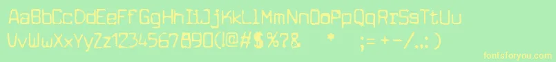 cuomotype Font – Yellow Fonts on Green Background