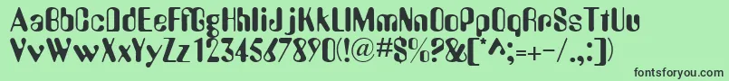 WedosskBold Font – Black Fonts on Green Background