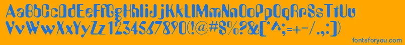 WedosskBold Font – Blue Fonts on Orange Background