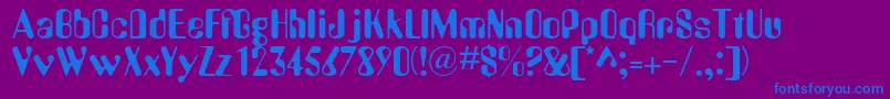 WedosskBold Font – Blue Fonts on Purple Background