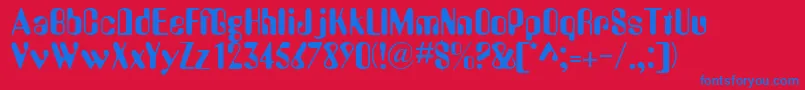 WedosskBold Font – Blue Fonts on Red Background