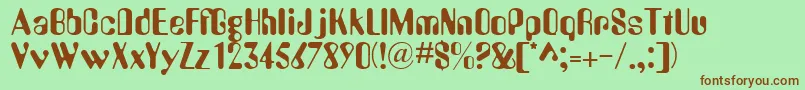 WedosskBold Font – Brown Fonts on Green Background