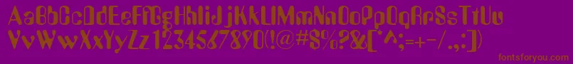 WedosskBold Font – Brown Fonts on Purple Background