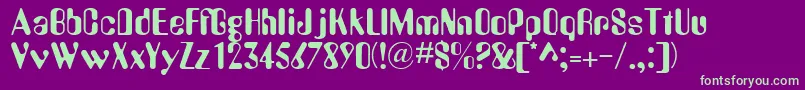 WedosskBold Font – Green Fonts on Purple Background