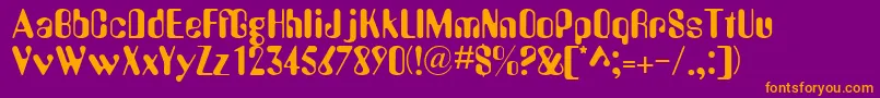 WedosskBold Font – Orange Fonts on Purple Background