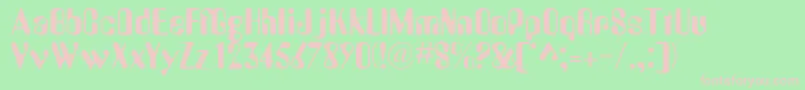 WedosskBold Font – Pink Fonts on Green Background