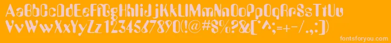 WedosskBold Font – Pink Fonts on Orange Background