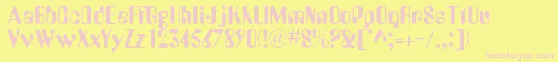 WedosskBold Font – Pink Fonts on Yellow Background