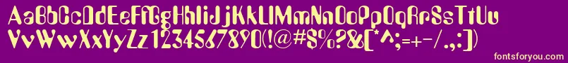 WedosskBold Font – Yellow Fonts on Purple Background