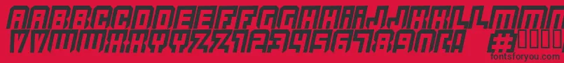 Quicksil Font – Black Fonts on Red Background