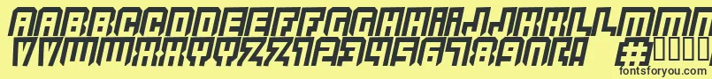 Quicksil-fontti – mustat fontit keltaisella taustalla