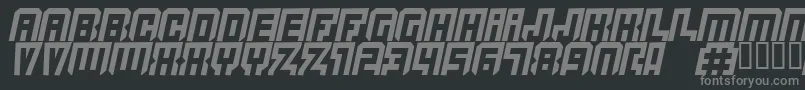 Czcionka Quicksil – szare czcionki na czarnym tle