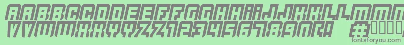 Quicksil-Schriftart – Graue Schriften auf grünem Hintergrund
